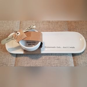 Mud Pie Homemade dish...don't I wish Plate Bowl And Spreader Set.